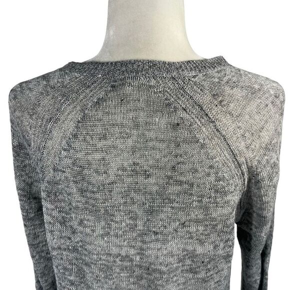 Eileen Fisher Women's Gray Lightweight Deep V-Neck Linen Knit Sweater Size S/P - Picture 12 of 12